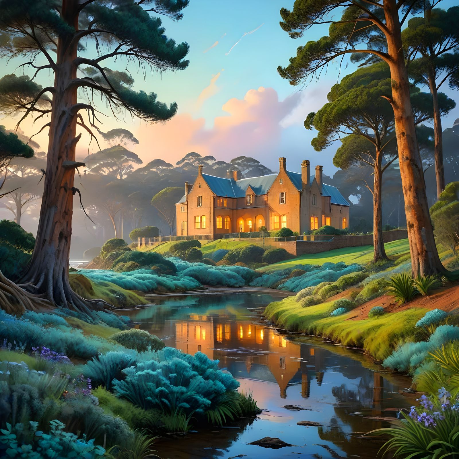 Tasmanian Landscape Reveals Historic Port Arthur in Warm Gol...