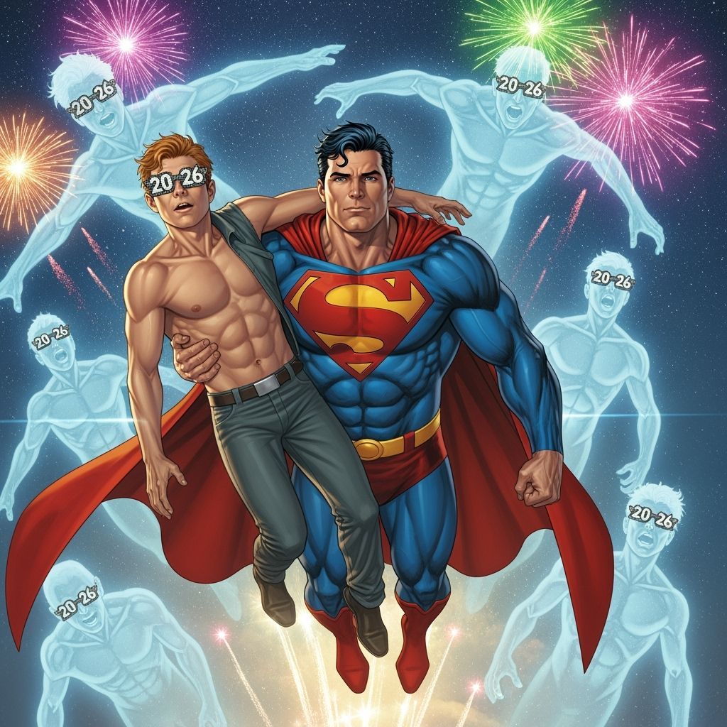 Superman Rescues Jimmy Olsen From Ghosts in Starry Sky