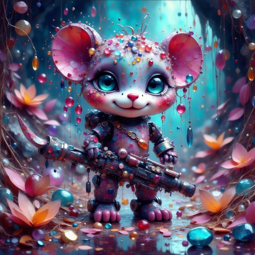 Cute Disney Brick Robot with Sapphire Eyes