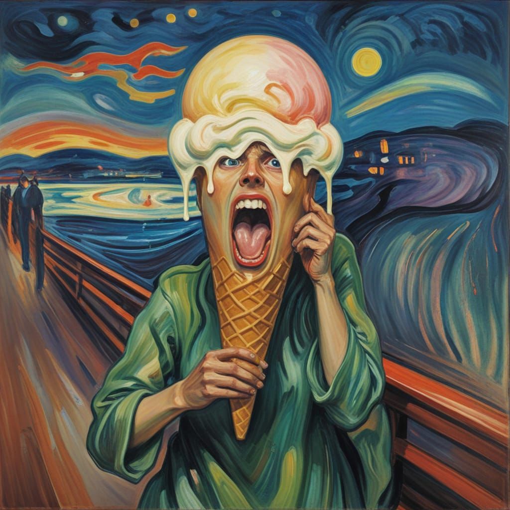 Screaming for Ice Cream in Munch Style