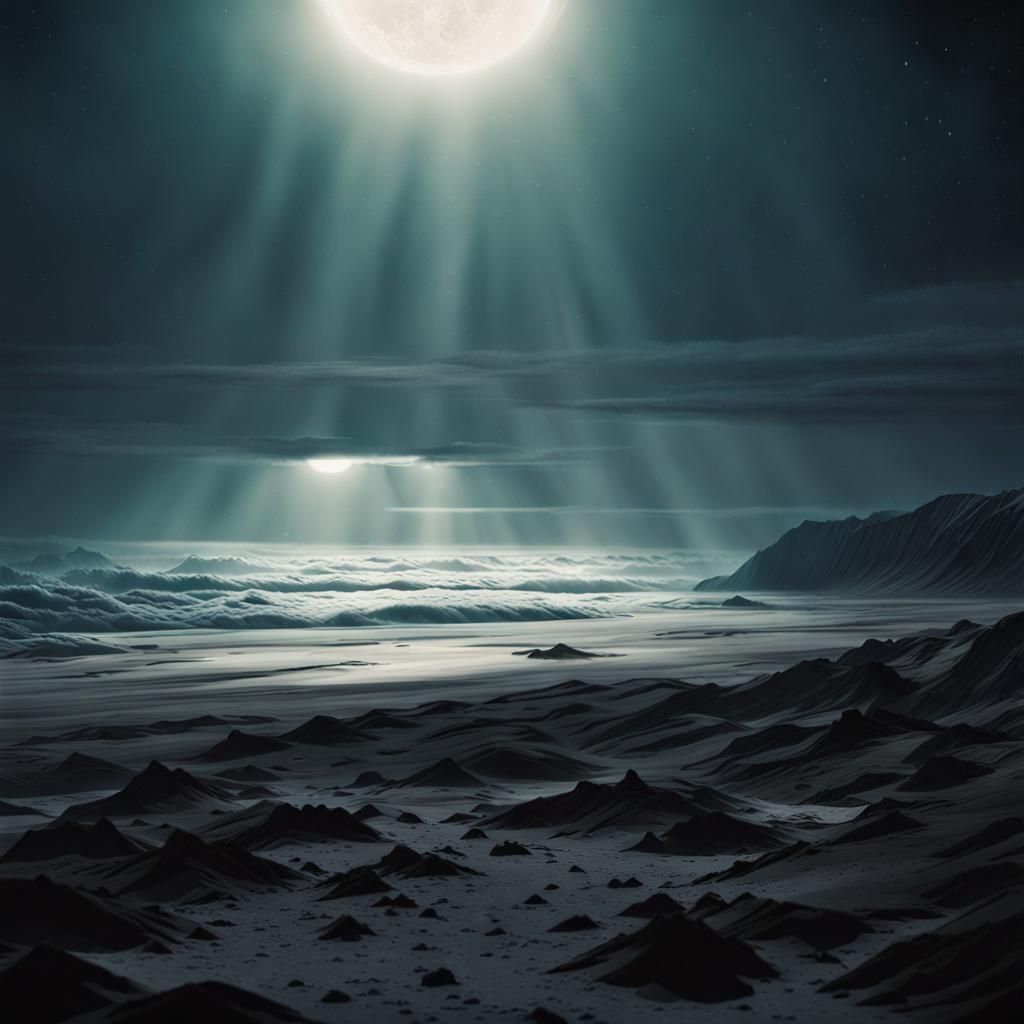 Polluted Ocean World in Cinematic Film Style