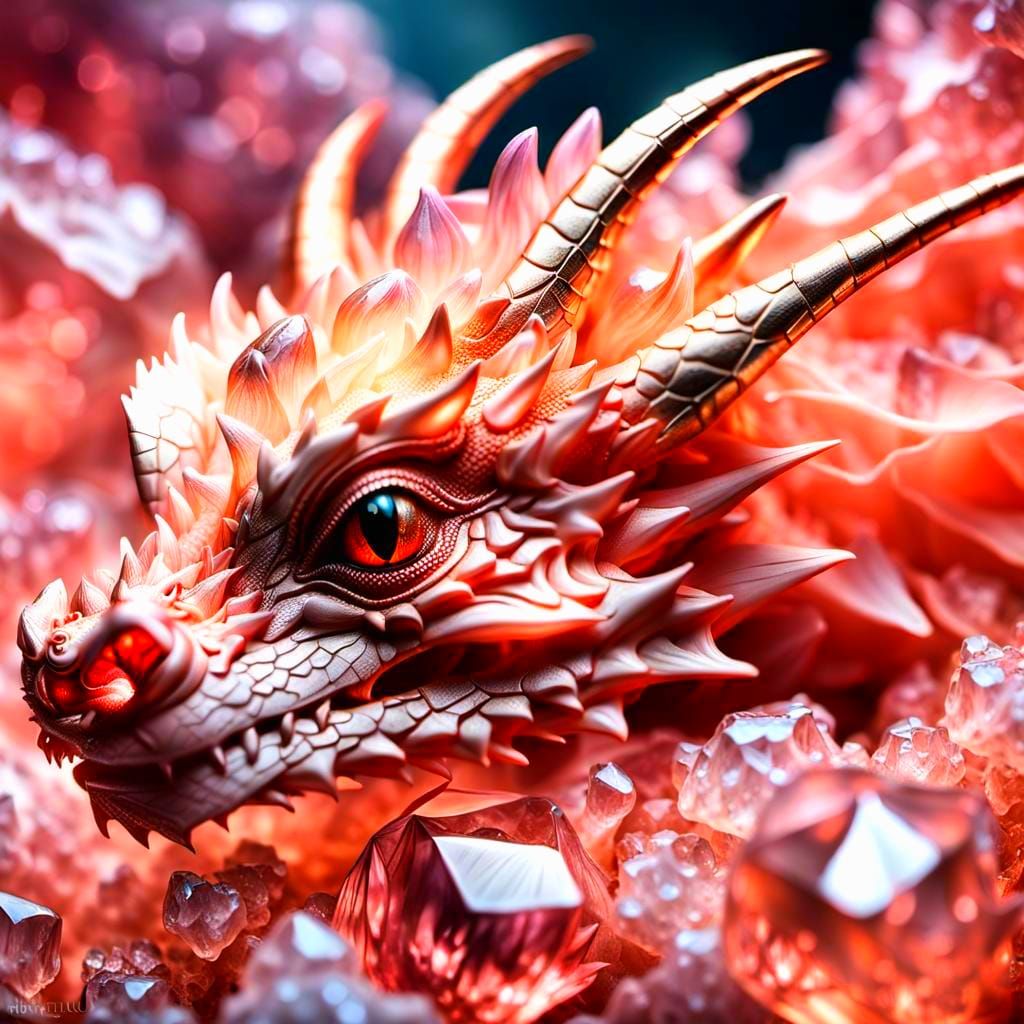 Ethereal Kore Dragon Slumbers in Crystal Cave