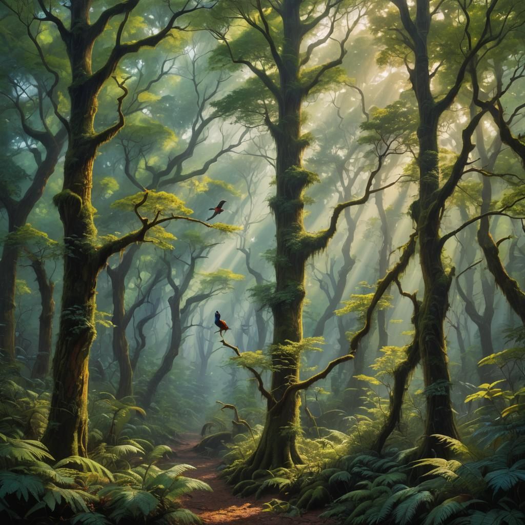 Impressionist Wildlife Photographer in Primordial Forest