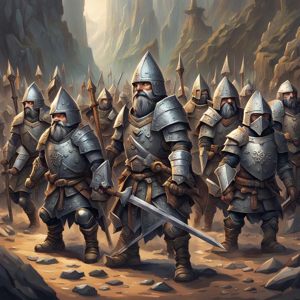 Gnome Knights Prepare for War in Mountain Lair