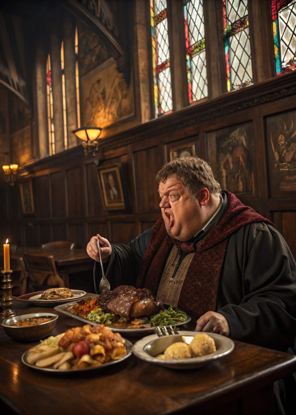 Harry Potter's Lavish Feast: Hyperdetailed Digital Art