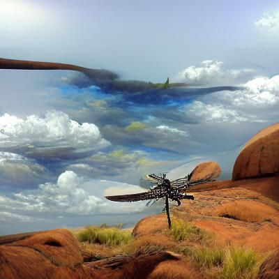 Kangaroo Dragonfly Hybrid: Detailed Matte Painting