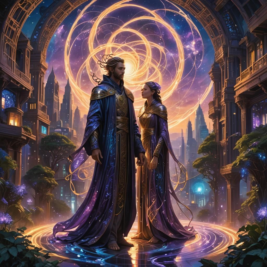 Otherworldly Being in Mystical Realm: Digital Art