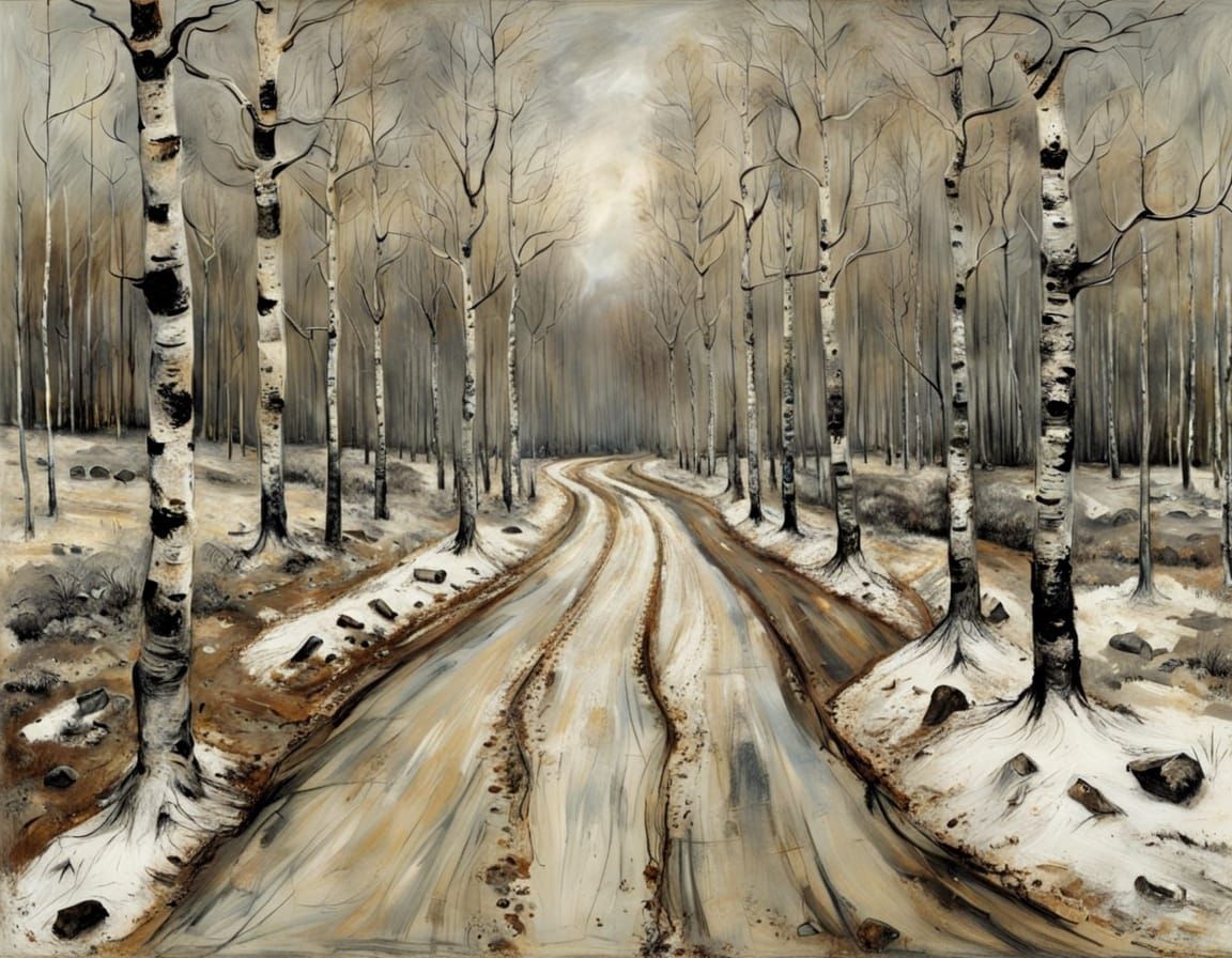 Surreal Spring Awakening in a Haunted Birch Forest