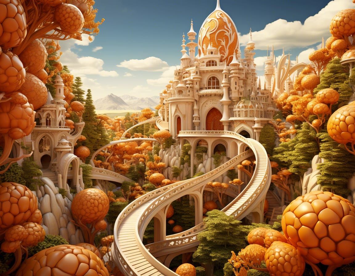 Whimsical Orange Castle (Castles Day, Castle #9)