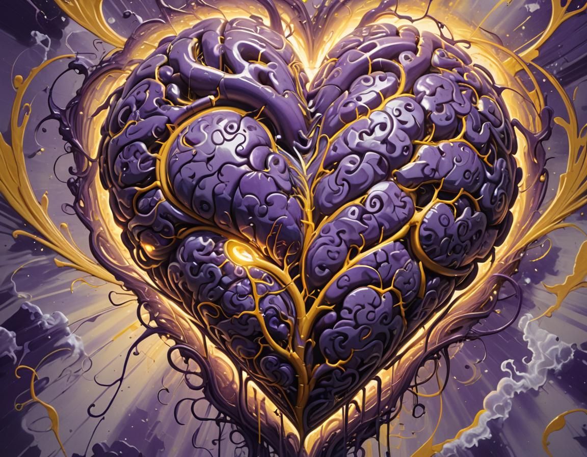 Brain Trapped in Heart: Ethereal Graffiti Art