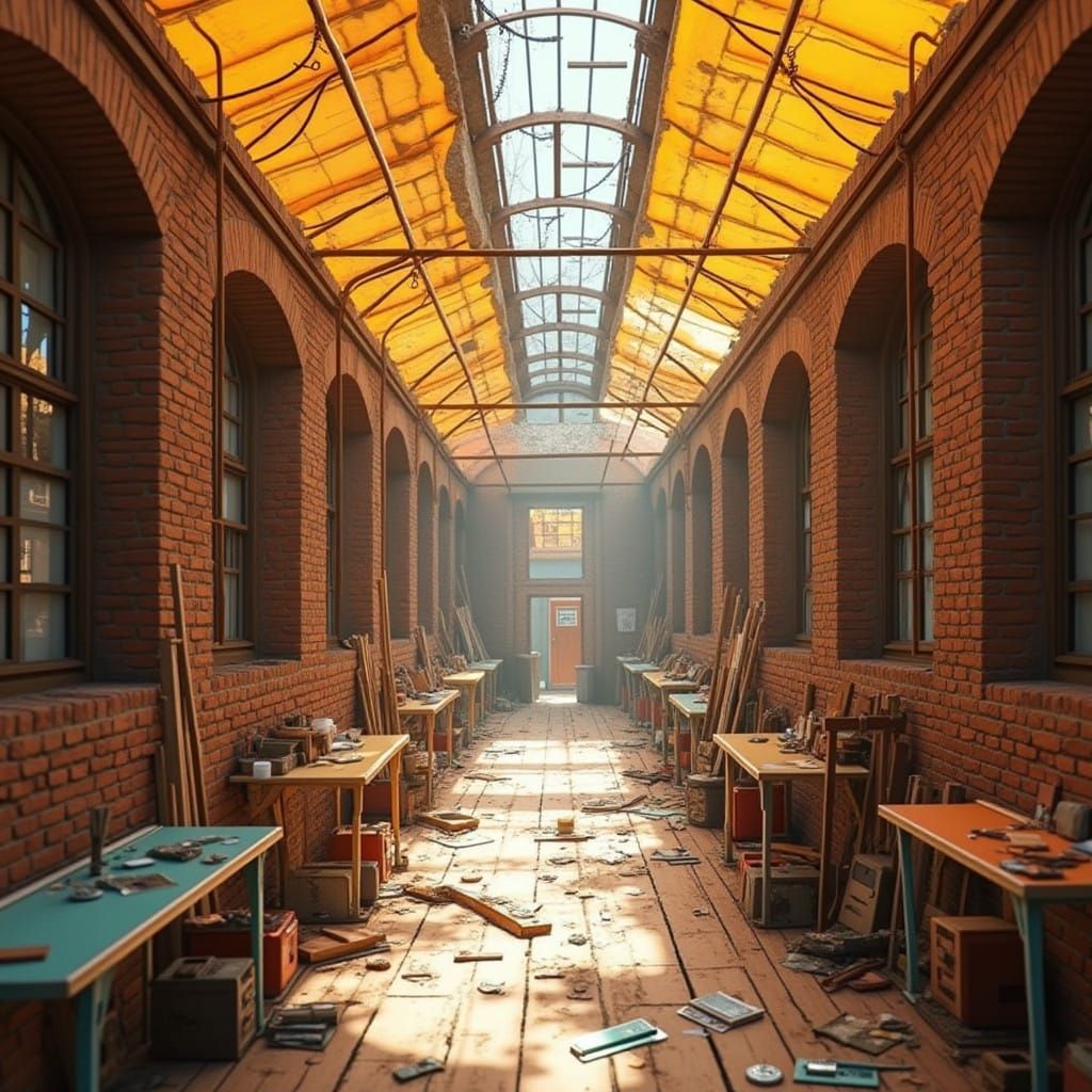 Elevated Industrial Chic Loft with Hyper-Realistic Details