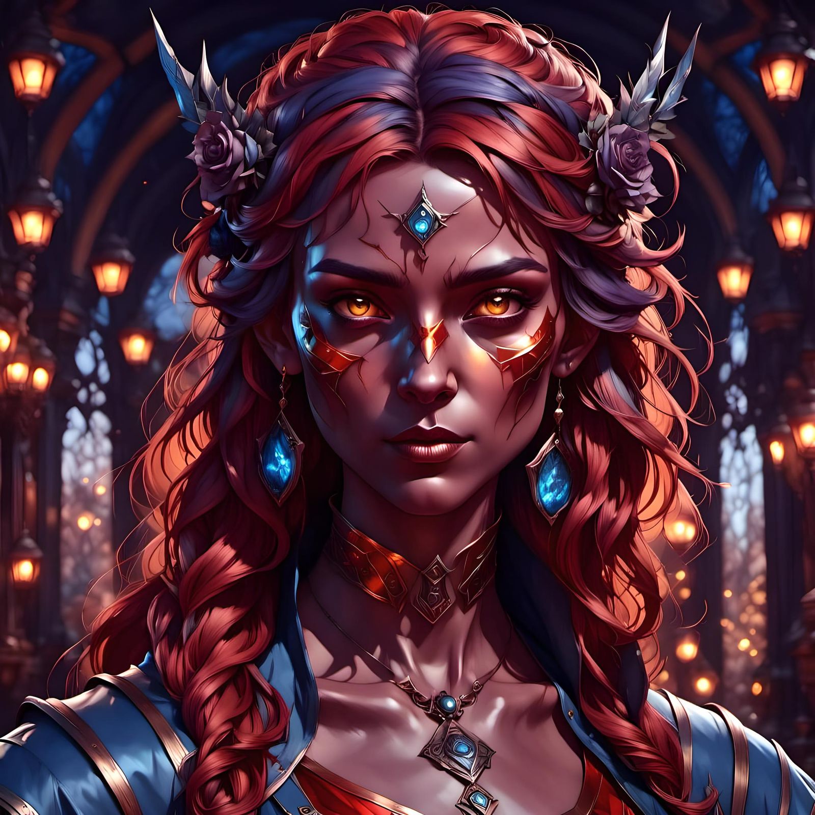 Female Metallic Skin Elf