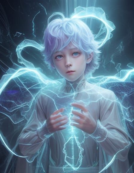 Bioluminescent Child Conducts Electricity in Crystal City