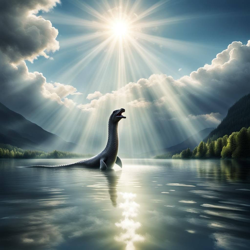 Loch Ness Monster in Divine Sunshine