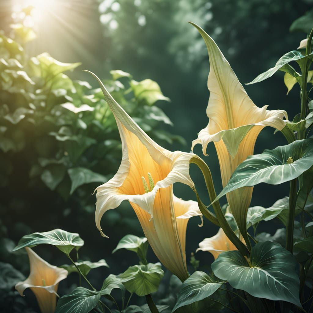 Brugmansia spp. 	angel's trumpet