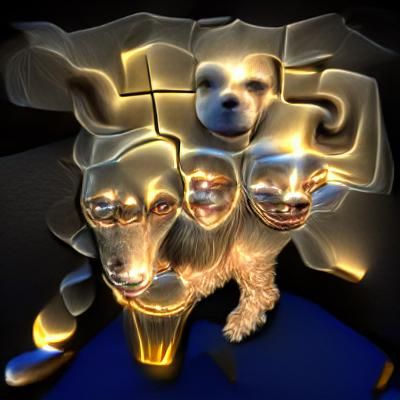 Three-Headed Dog with Global Illumination