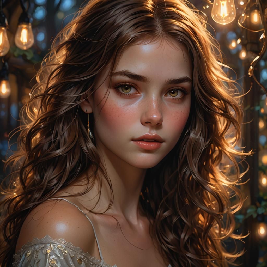 Portrait of a Woman with Brown Hair