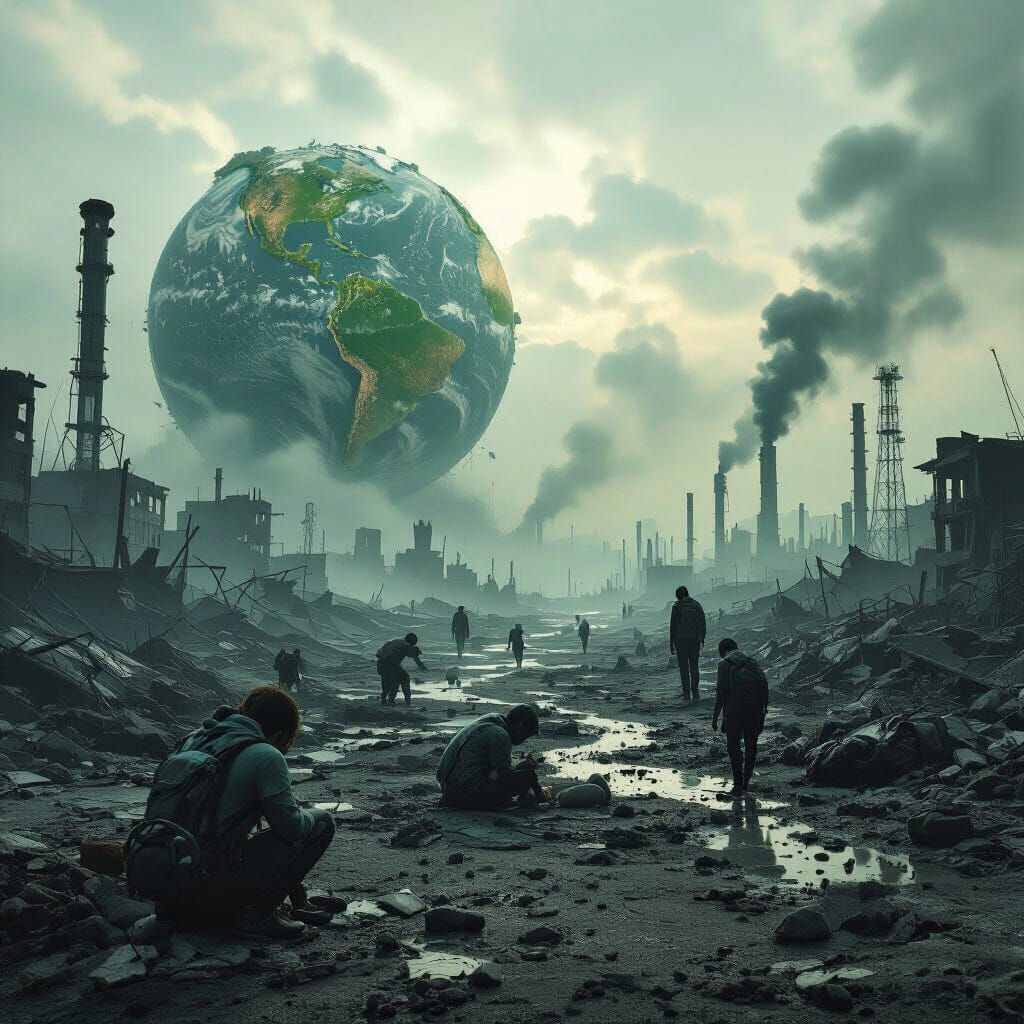 Dystopian Future: Greenhouse Gases Devastate Planet and Huma...