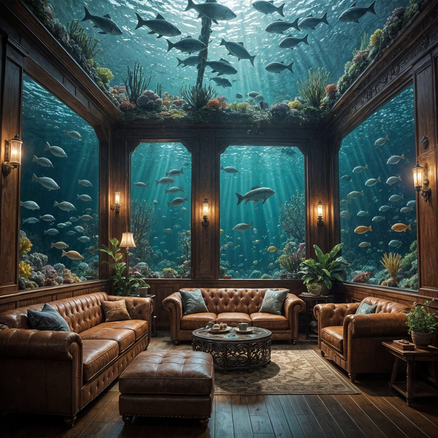 Submerged Luxury in a Realistic Underwater Oasis