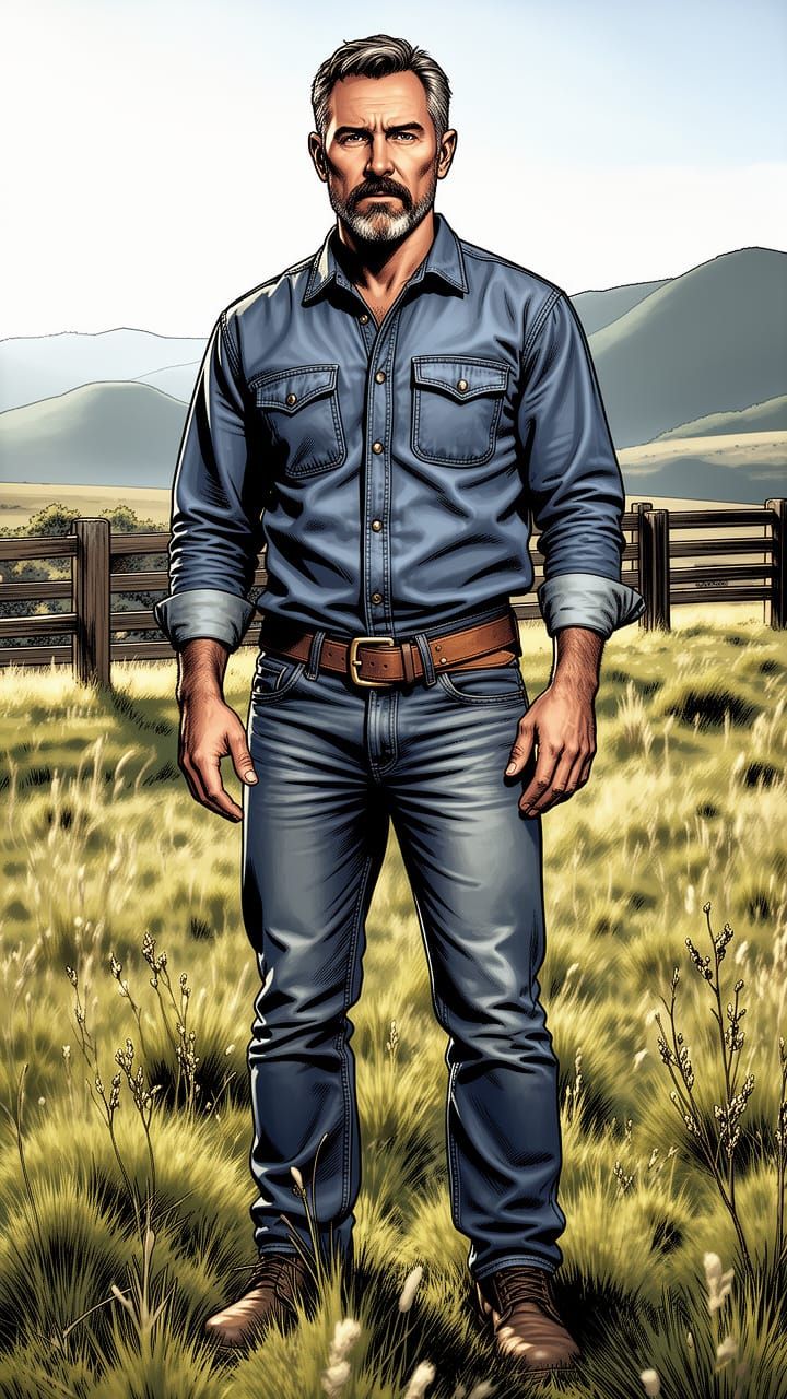Grounded Rancher in Realistic Style