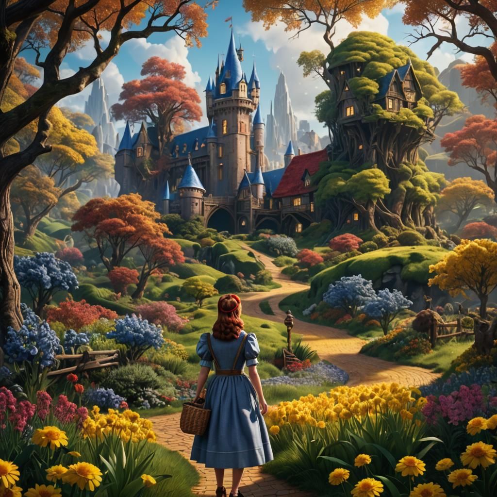 Dorothy of Oz in Detailed Matte Painting