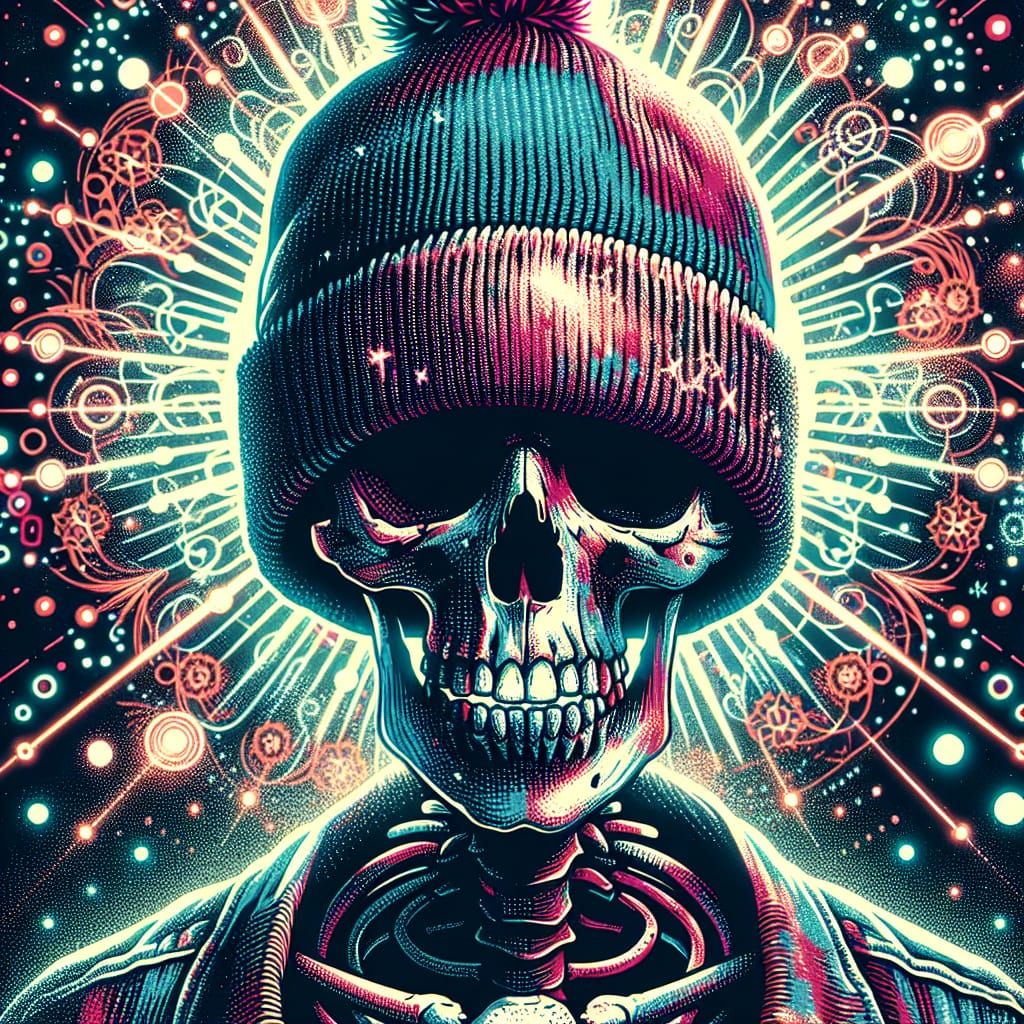 MPR ON - Slouch Beanie Glowing Energy Spherical Force-Field