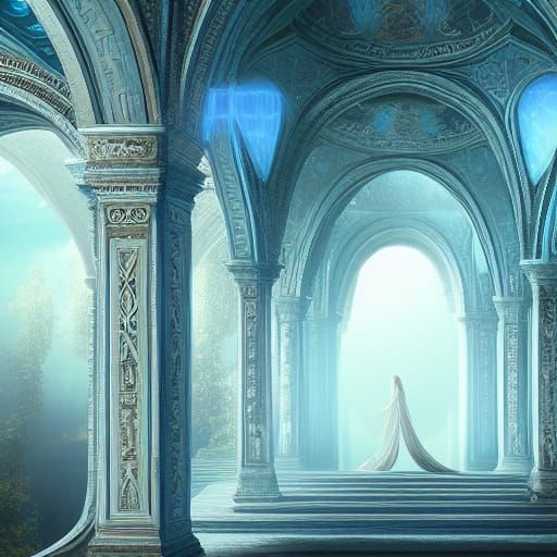 Light Blue Arch: Dramatic Digital Matte Painting