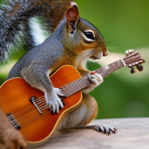 Squirrels Play Instruments at Party: Professional Photograph...