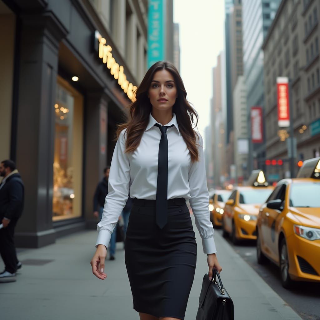 Confident Woman in Business District Photo