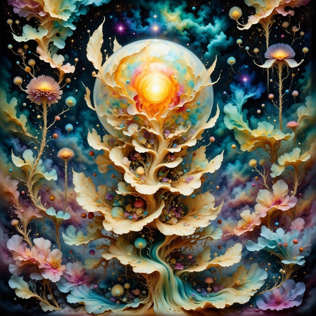 Whimsical Dumpling Dreamscape in Watercolor Style