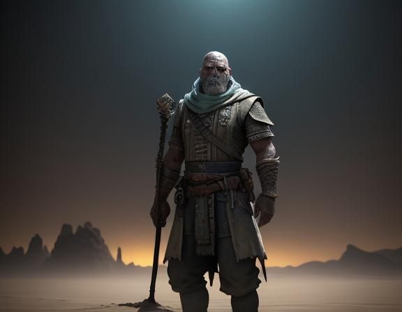 Bullywug Desert Spellcaster in a 3D Render