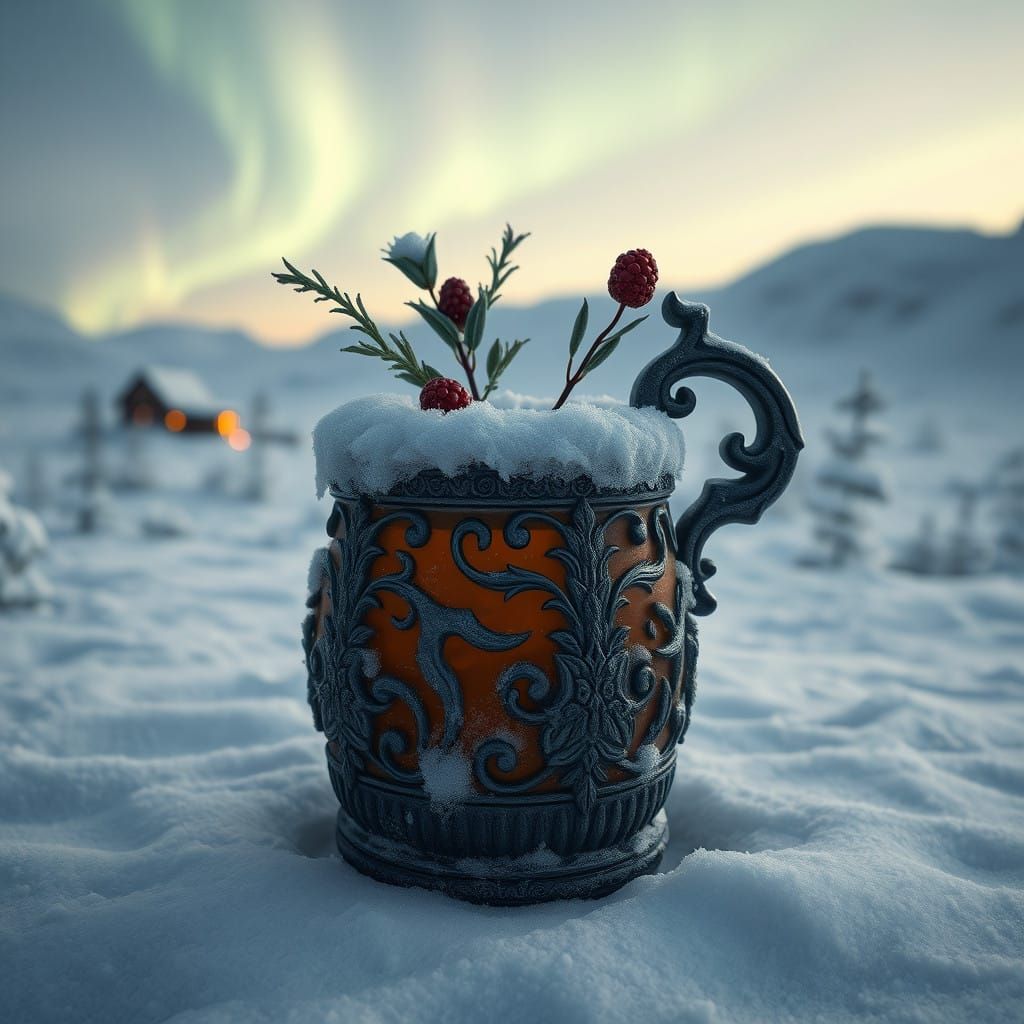 Fantasy Art of Ancient, Frosty Grog Vessel