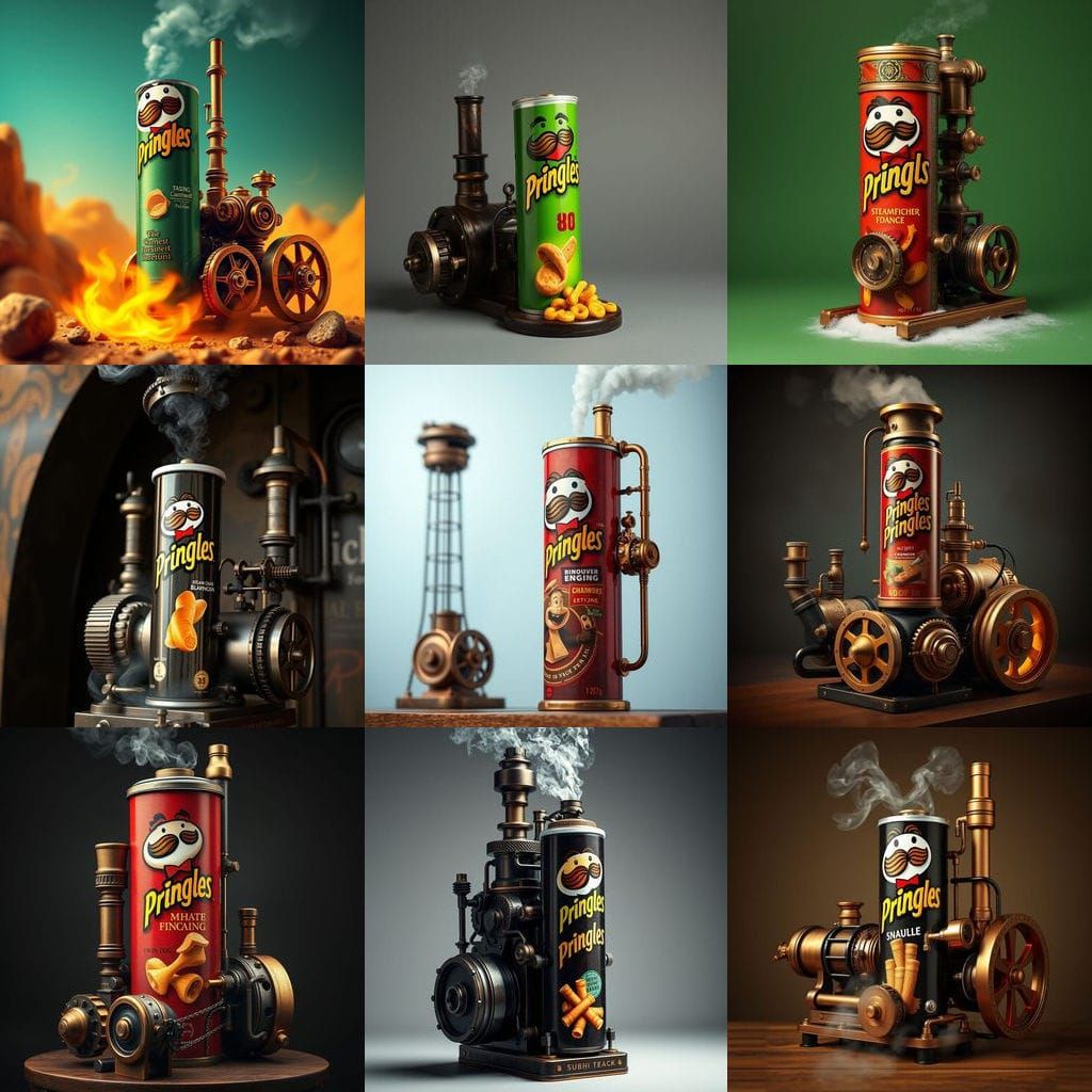 Steampunk Pringles Can Design