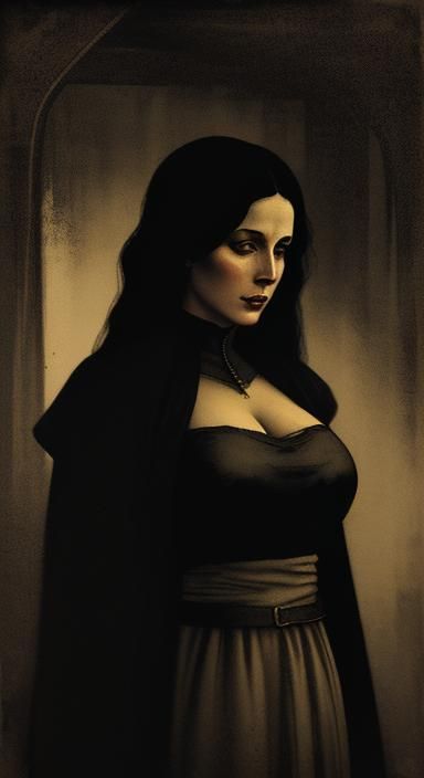 Vintage Sepia Portrait in Léon Spilliaert Style