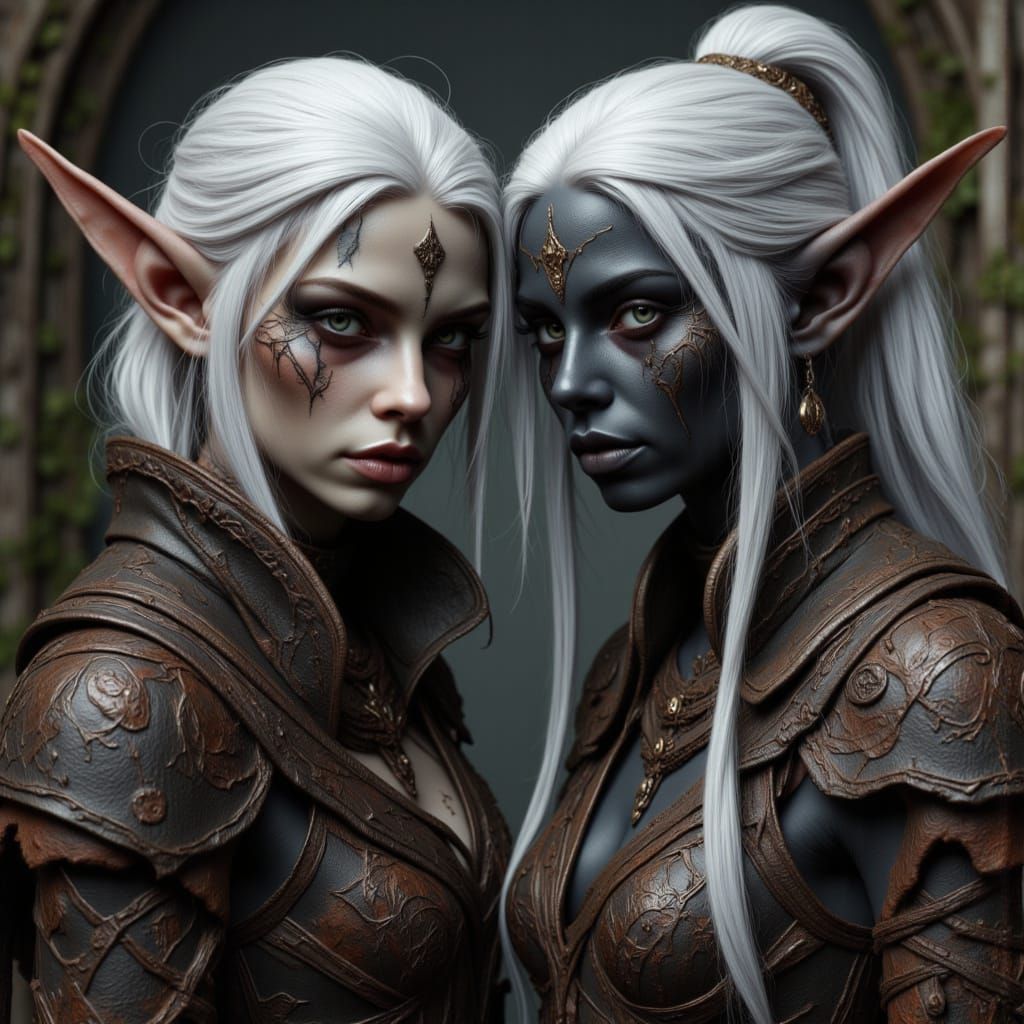 Mysterious Drow Elves in a Dark Fantasy Realm