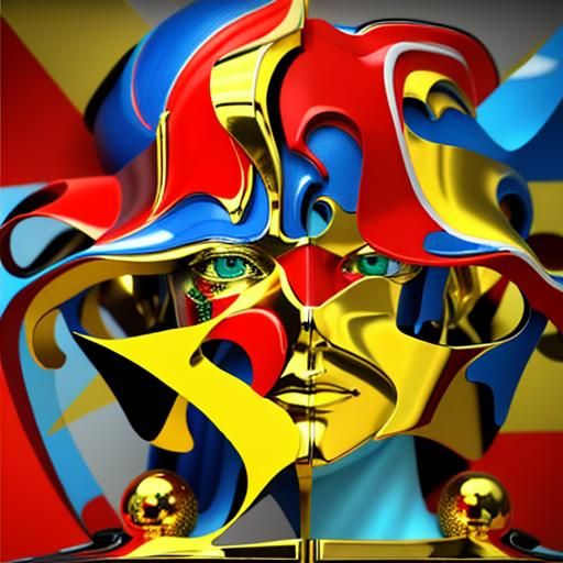 Photorealistic 3D Render in Maximalist Style