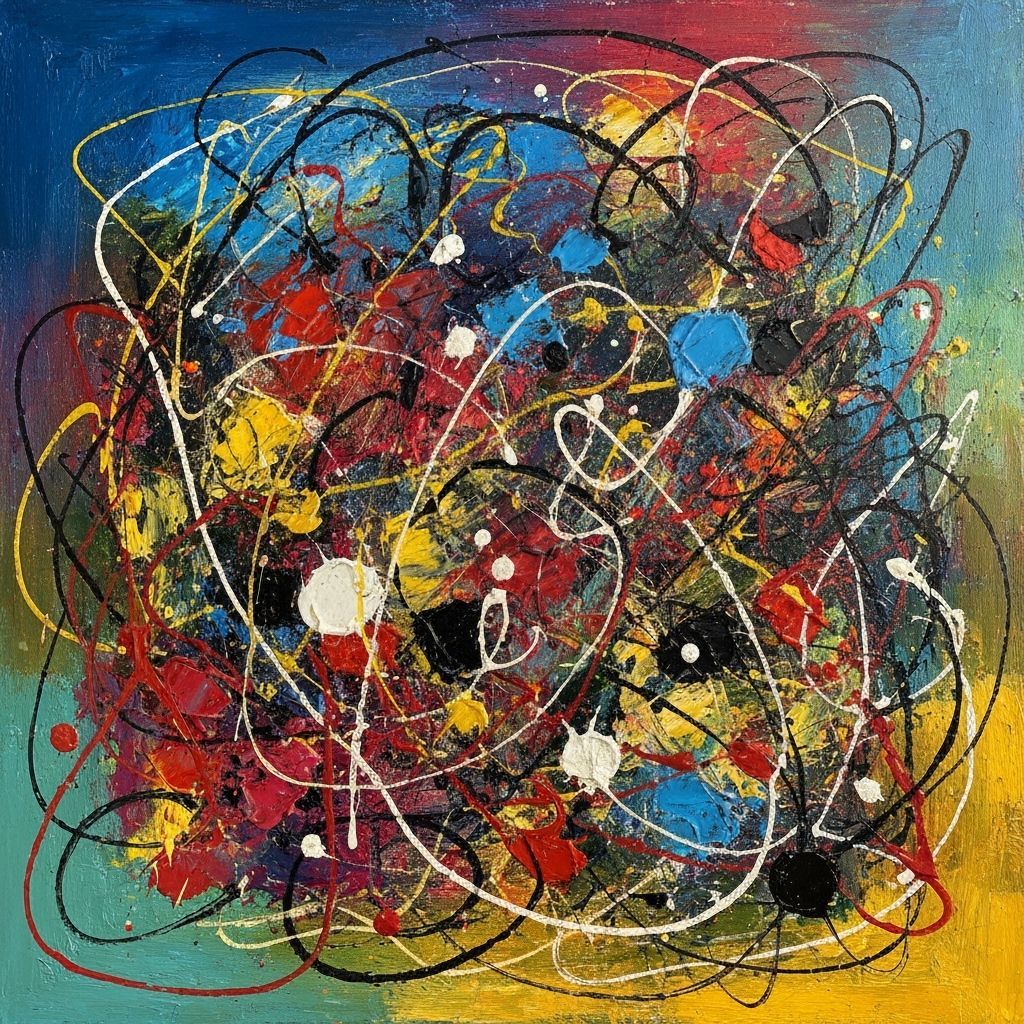 Scribbles: Abstract Expressionist Painting with Bold Colors