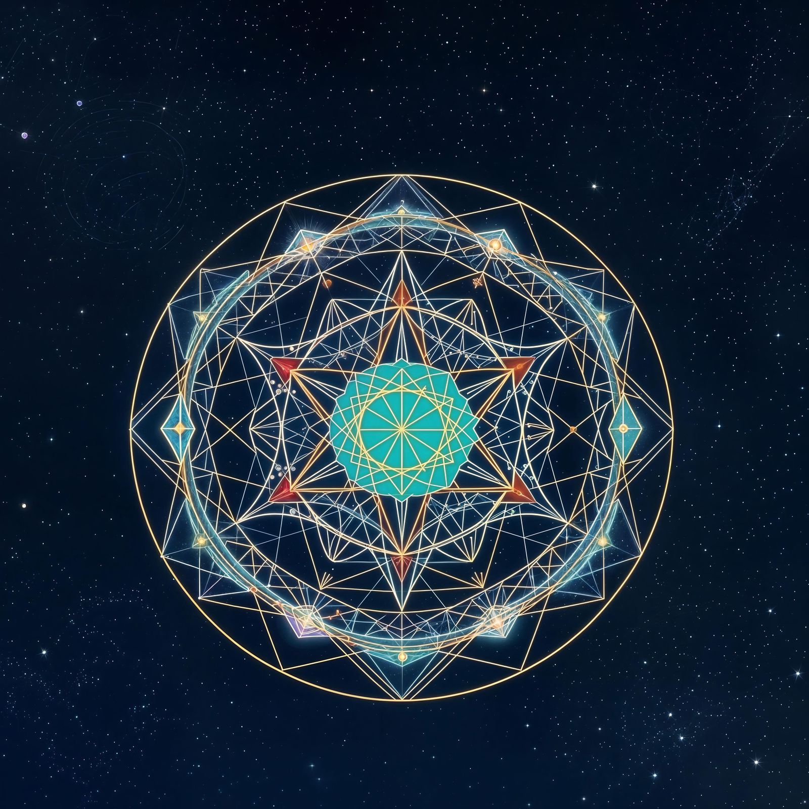 Abstract Diagram of Science and Spirituality