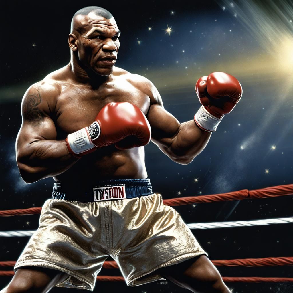Mike Tyson Knocks Out Alien Boxer in Digital Art
