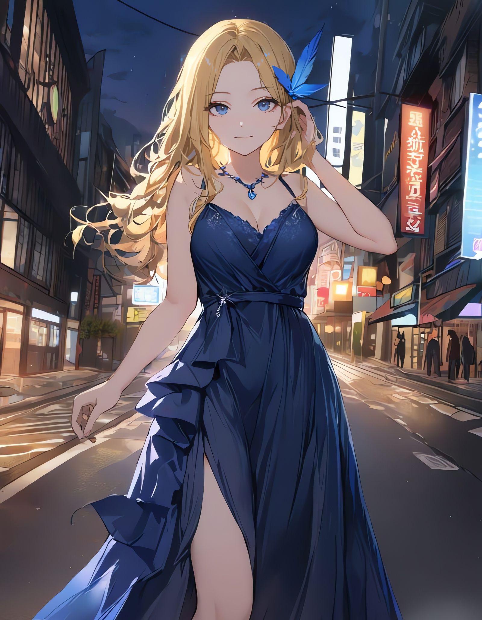 Girl in a Sparkling Blue Cowboy Hat