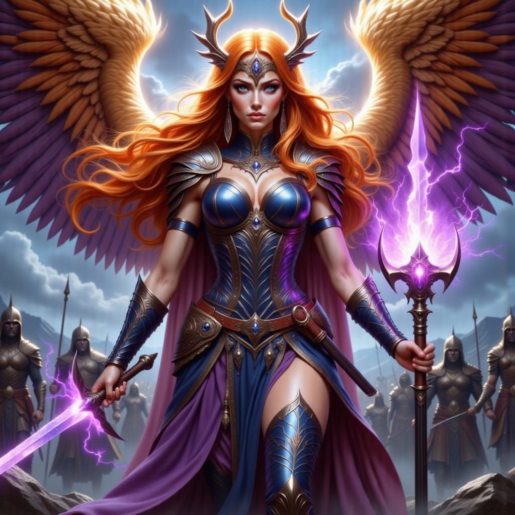 Goddess Leads Army to War in Comics Style