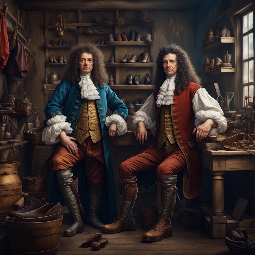 French Shoemakers Portrait in Detailed Matte Painting