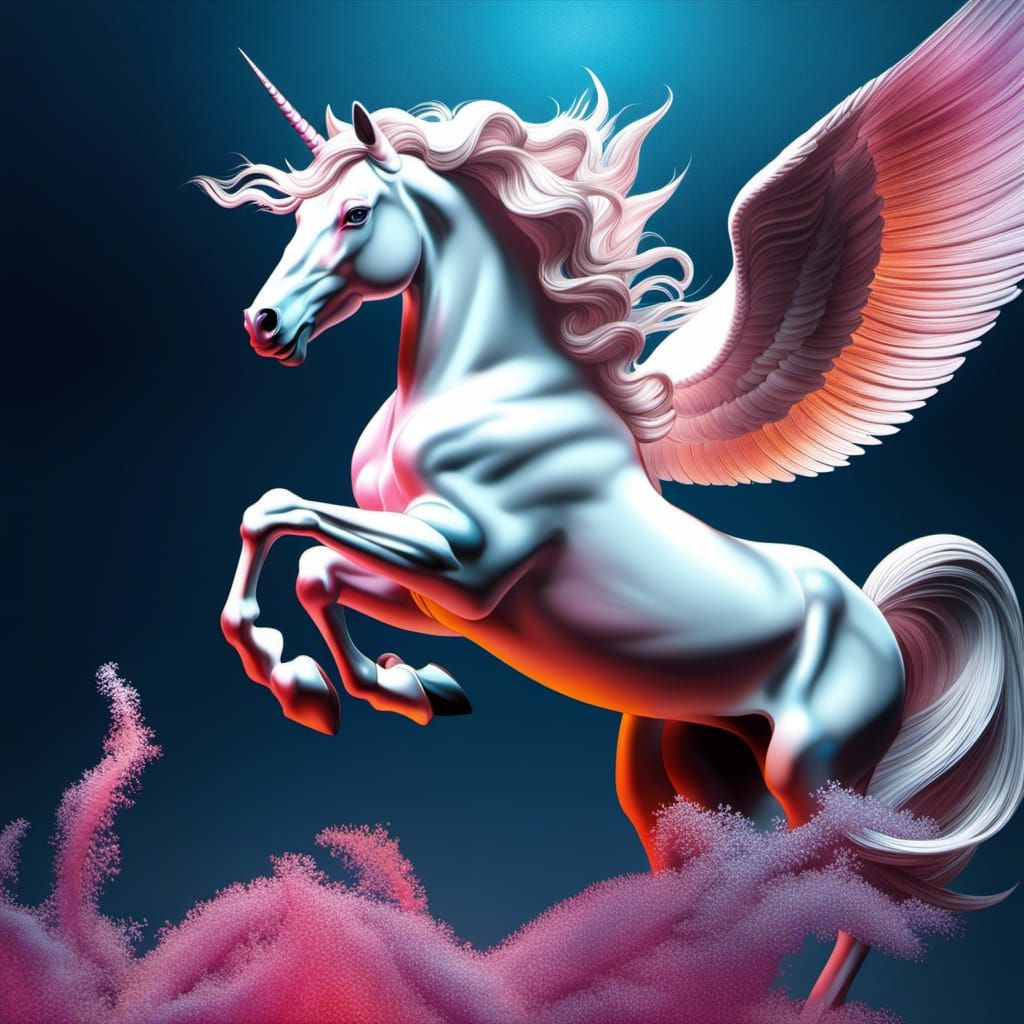 Unicorn Centaur Goddess in Volumetric Lighting