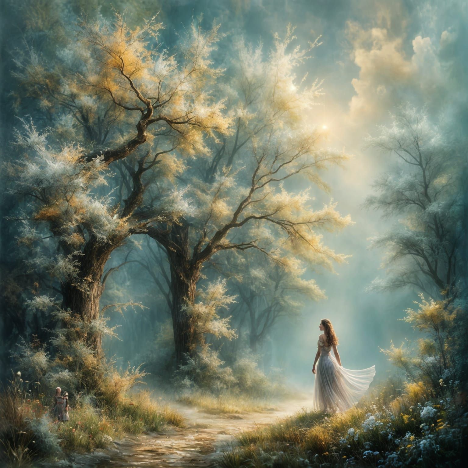 Ethereal Princess in Mystical Fog