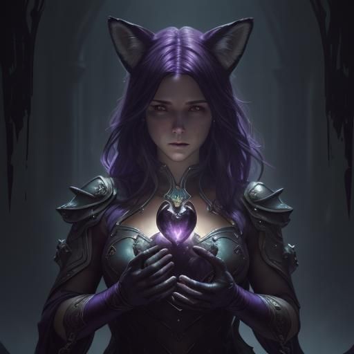 Fox with Glass Heart: Dark Fantasy Concept Art