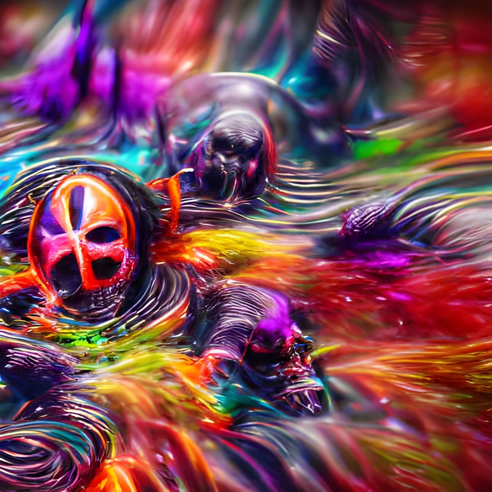 Psychedelic Abstract Inspired by Slipknot in 8K