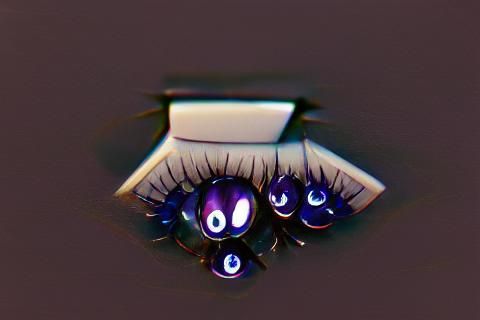 Intricate Violet Eyes with Detailed Eyelashes
