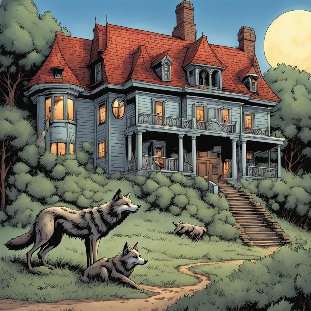 Wolf Manor in Wolf Valley: Fables Comic Art