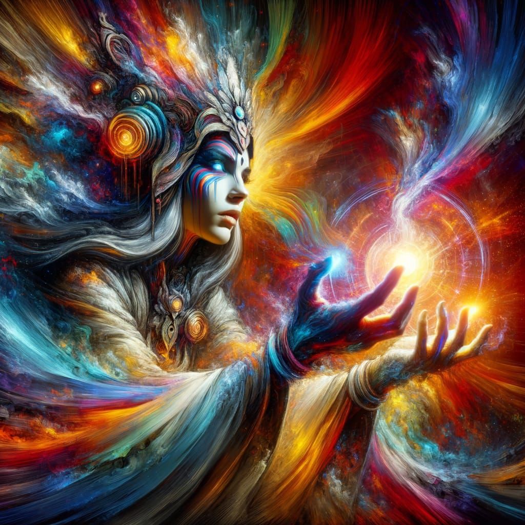 High Priestess Offering Life-Force Energy: Splash Art