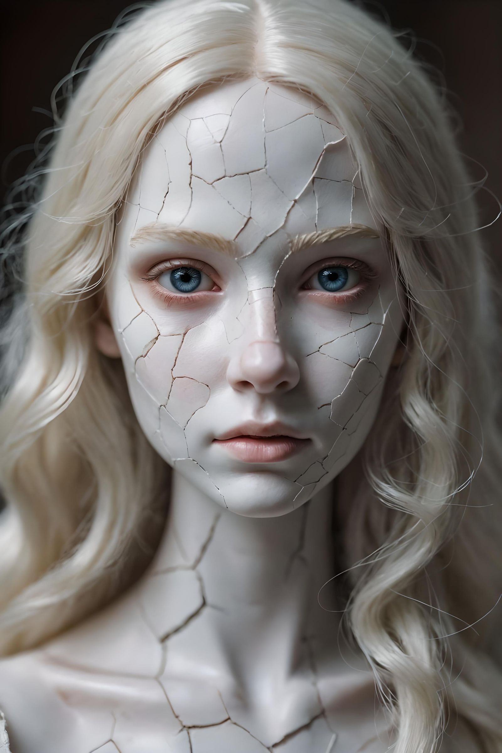 Cracked Porcelain Doll Portrait